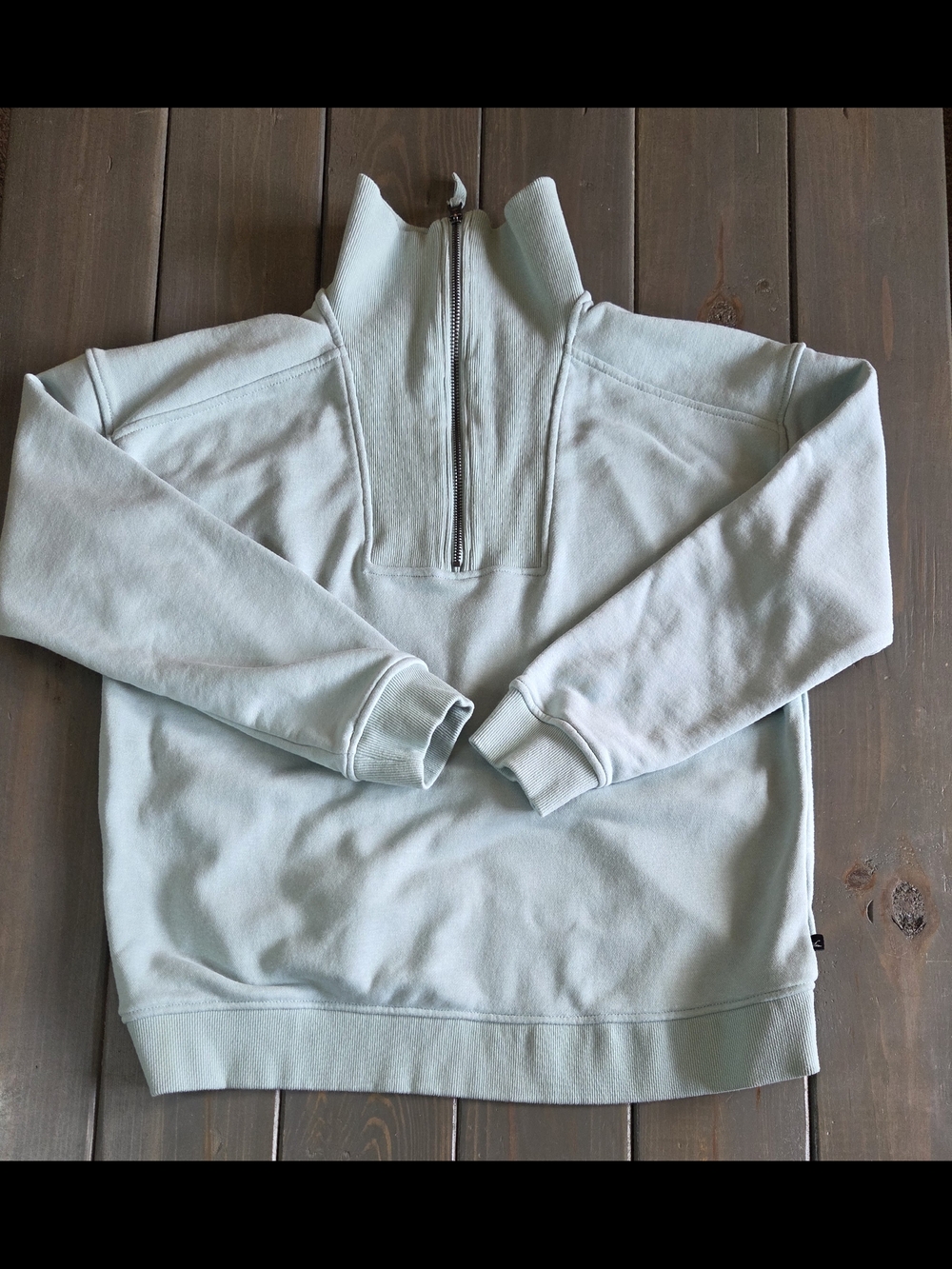Eddie Bauer Quarter Zip Pullover Sweatshirt Women’s L Mint Green Cozy